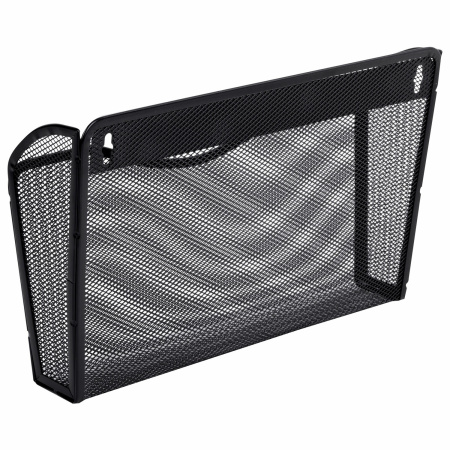 Лотки для бумаг настенные BRAUBERG "Germanium", 3 штуки, А4, 215х355х95 мм, металл, черные, 237968 - Лотки настенные металлические