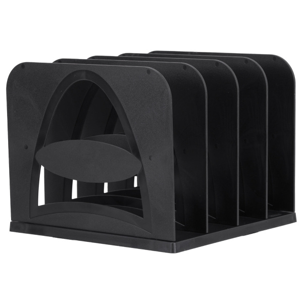 Лоток-сортер для бумаг BRAUBERG STYLE, 4 отделения, 210х210х170 мм, сборный, черный, 238113, СО02 - Лотки и подставки секционные