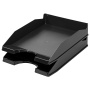 Лоток горизонтальный для бумаг КОМПЛЕКТ 2 шт., BRAUBERG "Modern", 346х254х61 мм, черный, 238024 - Лотки горизонтальные (поддоны)