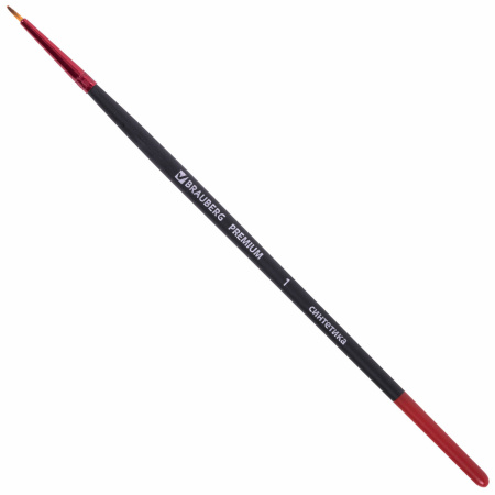 Кисти BRAUBERG PREMIUM, набор 10 шт. (синтетика, круглые № 1, 2, 3, 5, 8, плоские № 2, 4, 6, 8, 10), 201027 - Кисти для рисования