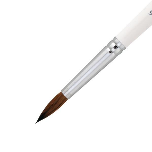 Кисть "Невская Палитра" Колонок круглая короткая ручка №6 - Кисти художественные из натурального волоса