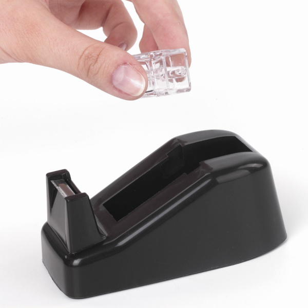 Диспенсер для клейкой ленты BRAUBERG настольный, утяжеленный, средний, 440014 - Диспенсеры для канцелярской ленты