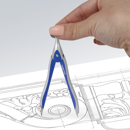 Готовальня BRAUBERG "Extra", 2 предмета (циркуль 125 мм, грифель), в пенале, 210684 - Циркули и готовальни