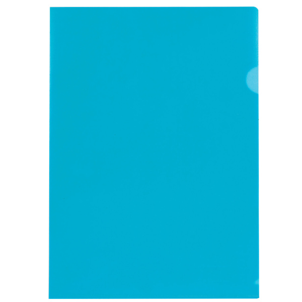 Папка-уголок BRAUBERG, синяя, 0,10 мм, 223964 - Папки-уголки пластиковые