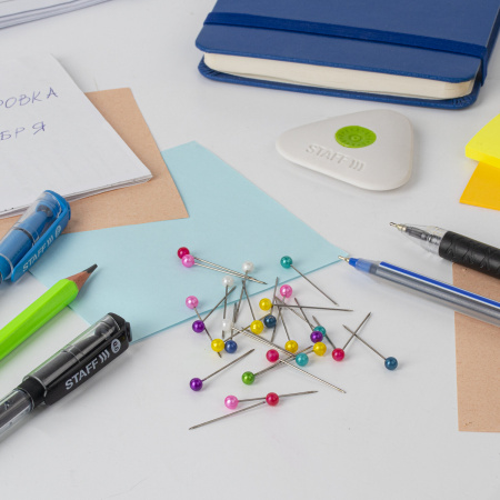 Булавки универсальные STAFF "EVERYDAY", 28 мм, 150 штук, в картонной коробке, 226760 - Булавки