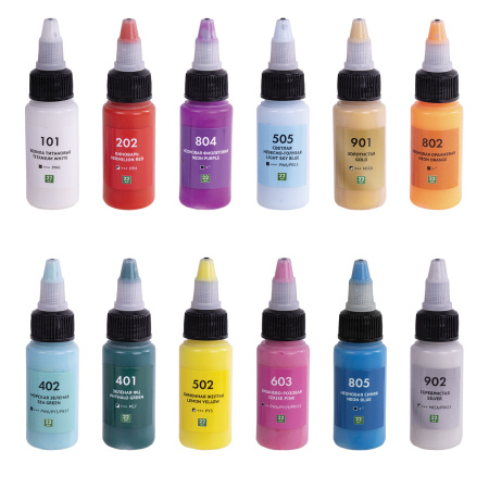 Краски акриловые для техники "Флюид Арт" (POURING PAINT), НАБОР 12 цветов по 22 мл, BRAUBERG ART CLASSIC, 192235 - Акриловые краски художественные в наборах