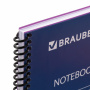 Тетрадь А4, 80 листов, BRAUBERG "Metropolis", спираль пластиковая, клетка, обложка пластик, ФИОЛЕТОВЫЙ, 403394 - Тетради формата А4