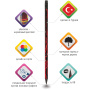 Карандаш чернографитный BRAUBERG "PREMIUM TURKEY", 1 шт., "Flame", НВ, ассорти, дисплей,181565 - Карандаши чернографитные