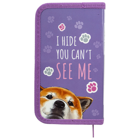 Пенал ПИФАГОР, 1 отделение, ламинированный картон, 19х11 см, "Akita", 271005 - Пеналы каркасные