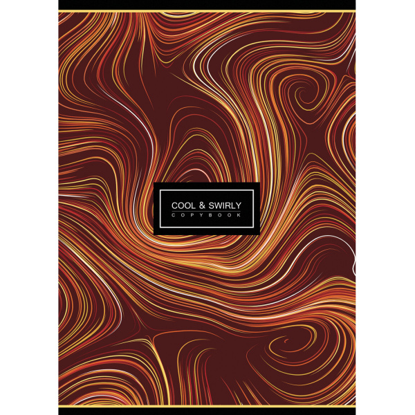 Тетрадь А4, 80 л., ПЗБМ, скоба, клетка, фольга, выборочный TWIN лак, "Мрамор" (3 вида), 027327 - Тетради формата А4