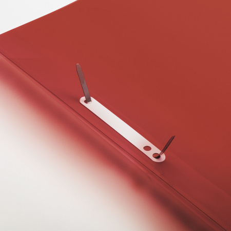 Скоросшиватель пластиковый с перфорацией BRAUBERG, А4, 140/180 мкм, красный, 226582 - Папки-скоросшиватели мягкие