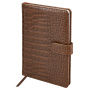 Еженедельник датированный 2024 А5 145х215 мм BRAUBERG "Party", под кожу, коричневый, 115030 - Еженедельники