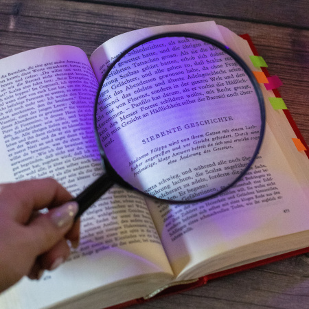 Лупа просмотровая BRAUBERG, диаметр 100 мм, увеличение 3, 451802 - Лупы