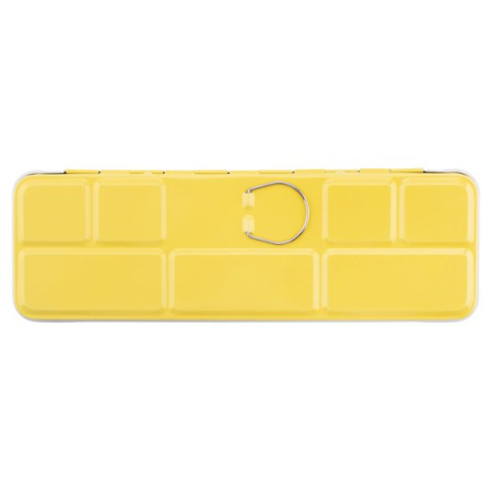 Пенал для акварели на 21 кювету с палитрой "Сонет", металлический жёлтый - Пеналы (органайзеры) для красок, кистей, карандашей