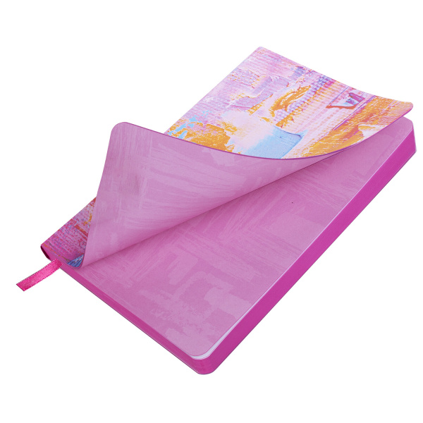 Ежедневник недатированный B6 (127х186 мм), BRAUBERG VISTA, под кожу, гибкий, 136 л., "Blur", 112116 - Ежедневники с покрытием "под кожу и ткань"