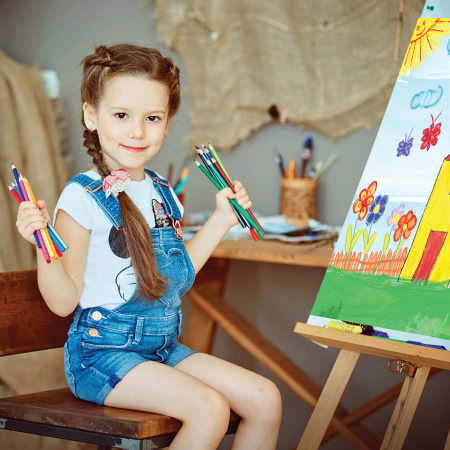 Карандаши цветные акварельные ЮНЛАНДИЯ "ЮНЫЙ ВОЛШЕБНИК", 18 цветов, шестигранные, заточенные, 181403 - Карандаши цветные акварельные