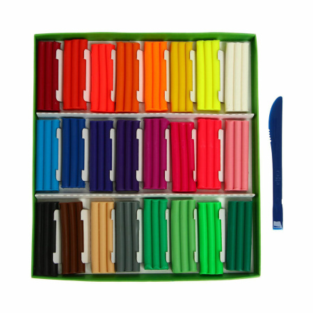 Пластилин восковой ГАММА "Пчелка", 24 цвета, 360 г, со стеком, картонная упаковка, 190820201 - Пластилин