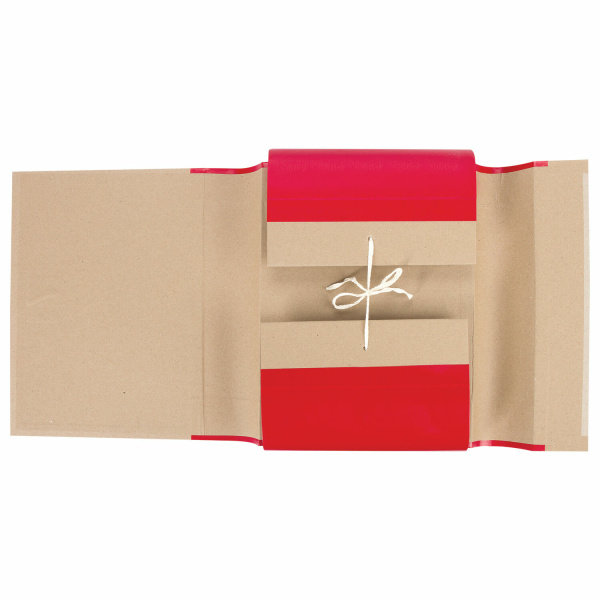 Папка для бумаг архивная А4 (225х310 мм), 80 мм, 4 завязки, крафт, корешок - бумвинил, 123203 - Папки картонные с завязками