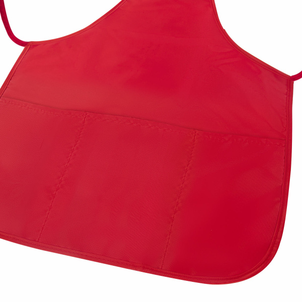 Фартук с нарукавниками для уроков труда ПИФАГОР, 2 кармана, малый, 39х49 см, красный, 270919 - Аксессуары для рисования