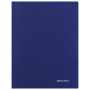 Папка с металлическим скоросшивателем и внутренним карманом BRAUBERG "Диагональ", темно-синяя, до 100 листов, 0,6 мм, 221352 - Папки с пружинным и пластиковым скоросшивателем