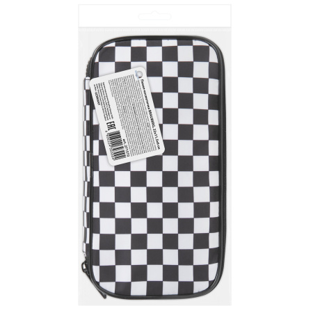 Пенал-органайзер BRAUBERG, 1 отделение, полиэстер, 22x11,5x6 см, "Black and white", 271572 - Пеналы мягкие