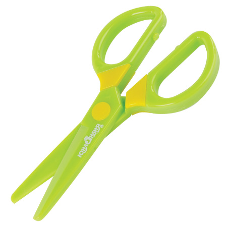 Ножницы ЮНЛАНДИЯ "МУЛЬТЯШКИ", 125 мм, с безопасными пластиковыми лезвиями, ассорти, 236983 - Ножницы детские