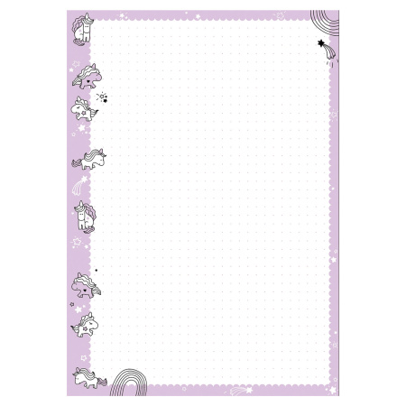 Сменный блок к тетради на кольцах А5, 50 л. В ТОЧКУ, АЛЬТ, Бежевый, "Единороги", 7-50-471/08