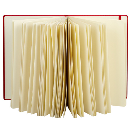 Скетчбук, слоновая кость 140 г/м2 210х297 мм, 80 л., КОЖЗАМ, резинка, BRAUBERG ART CLASSIC, красный, 113199 - Альбомы, скетчбуки и бумага для графики и эскизов