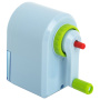 Точилка механическая ЮНЛАНДИЯ "Basic", для ч/гр и цветных карандашей, крепление к столу, корпус голубой с зеленым, 228627 - Точилки механические