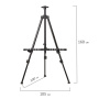 Мольберт-тренога металлический переносной, телескопический, 94х168х89 см, чехол, BRAUBERG ART, 192266 - Мольберты
