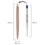 Ручка шариковая PARKER "Jotter XL Monochrome Pink Gold PGT", корпус "розовое золото", сталь, синяя, 2122755 - Ручки шариковые подарочные