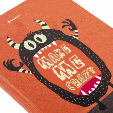 Дневник 1-11 класс 40 л., твердый, BRAUBERG, глянцевая ламинация, "Монстрик", 106383 - Дневники универсальные