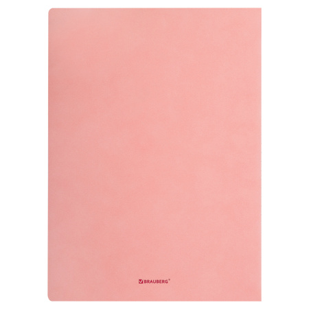 Тетрадь-скетчбук 60 л. обложка кожзам под замшу, сшивка, B5 (179х250мм), 70 г/м2, РОЗОВЫЙ, BRAUBERG CAPRISE, 403863 - Тетради более 60 листов