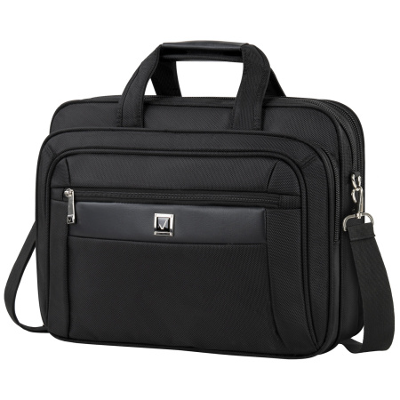 Сумка-портфель BRAUBERG с отделением для ноутбука 15-16", "Quantum", 2 отделения, черная, 41х31х15 см, 240508 - Сумки деловые с отделением для ноутбука и планшета