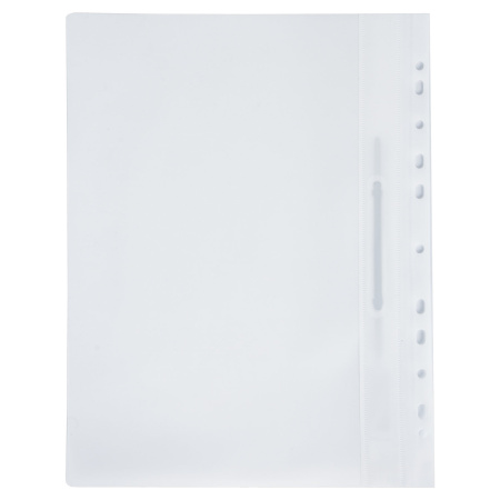 Скоросшиватель пластиковый с перфорацией BRAUBERG, А4, 140/180 мкм, белый, 226585 - Папки-скоросшиватели мягкие