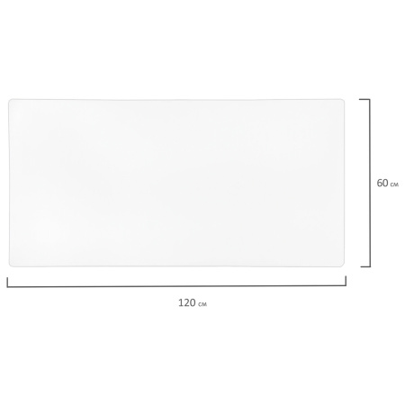 Коврик-подкладка настольный сверхпрочный 600х1200 мм, прозрачный, 0,8 мм, BRAUBERG, 238302, 1308061200 - Коврики настольные