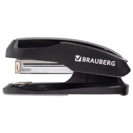 Степлер №24/6, 26/6 BRAUBERG "Extra", до 30 листов, черно-серый, 229086 - Степлеры настольные