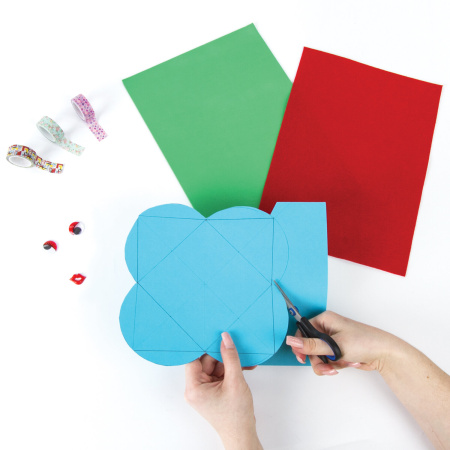 Ножницы для хобби и рукоделия ОСТРОВ СОКРОВИЩ 120 мм, 3-х сторонняя заточка, черно-синие, 237104 - Ножницы для хобби и рукоделия