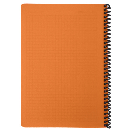 Тетрадь А5, 80 листов, BRAUBERG "Metropolis", спираль пластиковая, клетка, обложка пластик, ОРАНЖЕВЫЙ, 403400 - Тетради более 60 листов