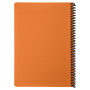 Тетрадь А5, 80 листов, BRAUBERG "Metropolis", спираль пластиковая, клетка, обложка пластик, ОРАНЖЕВЫЙ, 403400 - Тетради более 60 листов