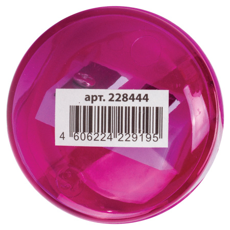 Точилка ПИФАГОР "Смайлики", 2 отверстия для чернографитных карандашей (в том числе утолщенных), с контейнером, пластиковая, ассорти, 228444 - Точилки ручные