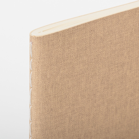 Тетрадь 48 л. в клетку обложка кожзам под лён, сшивка, A5 (147х210мм), БЕЖЕВЫЙ, BRAUBERG PASTEL, 403871 - Тетради 40-48 листов