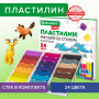 Пластилин мягкий восковой BRAUBERG KIDS, 24 цвета, 360 г, со стеком, 106498 - Пластилин