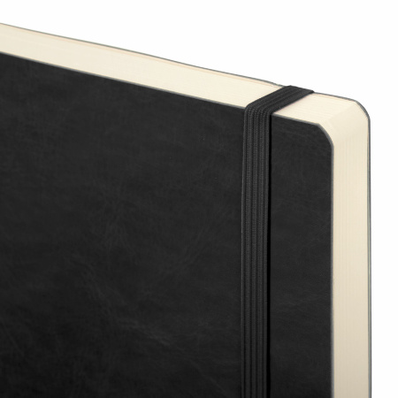 Ежедневник недатированный А5 138х213 мм BRAUBERG "Metropolis Ultra", под кожу, 160 л., черный, 113288 - Ежедневники с покрытием "под кожу и ткань"