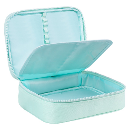 Пенал-косметичка BRAUBERG БОЛЬШОЙ, 1 отделение, 1 откидная планка, ткань, 21x15x6 см, "Mint", 270705 - Пеналы мягкие