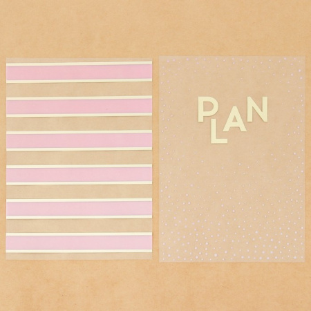 Набор ацетатных разделителей с фольгированием для планера «Розовые облака», 6 листов, размер 16*25 см - Разделители для планера