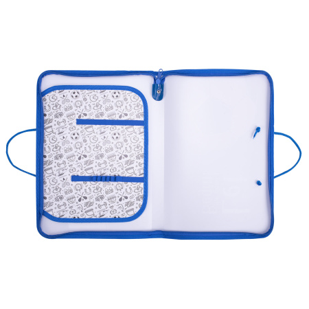 Папка для труда на молнии с ручками ПИФАГОР А4, 1 отделение, пластик, органайзер, "Game begin", 270879 - Папки для тетрадей и уроков труда