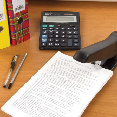 Степлер МОЩНЫЙ №24/6-23/13 BRAUBERG "Heavy duty MX", до 80 листов, черный, 222563 - Степлеры мощные