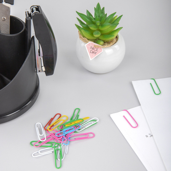 Скрепки EXTRA BRAUBERG 28 мм цветные 100 штук, 271313 - Скрепки канцелярские