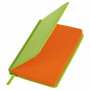 Ежедневник недатированный МАЛЫЙ ФОРМАТ 100х150 мм А6 BRAUBERG "Rainbow" под кожу, 136 л., зеленый, 111689 - Ежедневники с покрытием "под кожу и ткань"